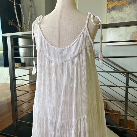 Tiered Mini Dress in White - Picture 7 of 13